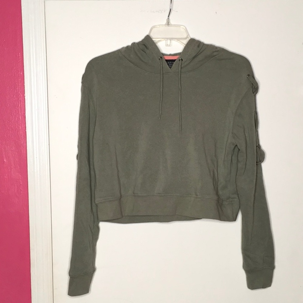 Zumiez | Green Cropped Hoodie